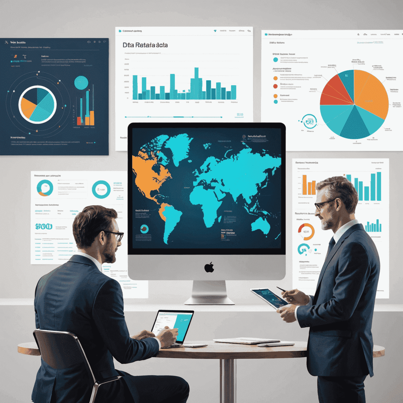 Visual representation of big data analytics transforming raw data into actionable business insights